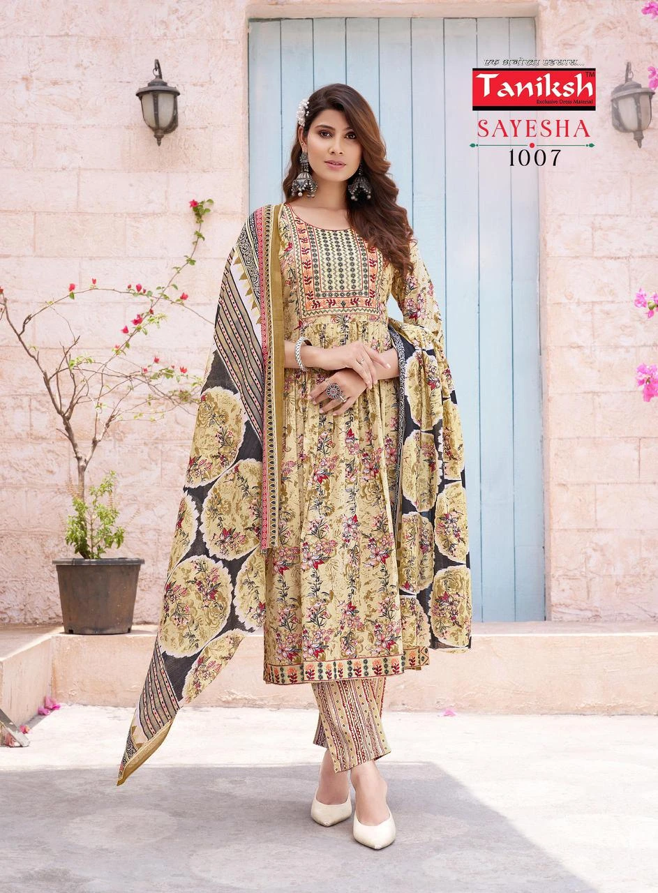 Taniksh Sayesha Vol-1 - Nyra Cut  Kurti Pant With Dupatta (1)